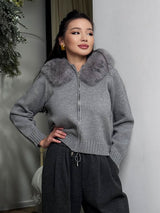 Faux Fur Jacket | Turn-Down Collar | Autumn Winter Style | Elegant Outerwear