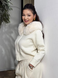 Faux Fur Jacket | Turn-Down Collar | Autumn Winter Style | Elegant Outerwear