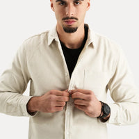 Corduroy Shirt Jacket for Men | Lined Overshirt | Casual Smart Layer