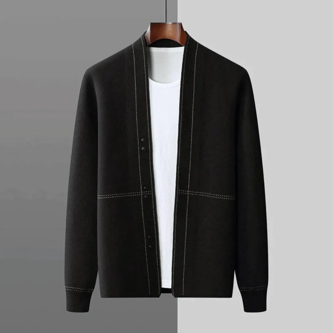 Open Front Cardigan for Men | Lightweight Layer | Smart Casual Knit