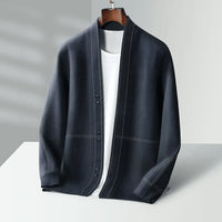 Open Front Cardigan for Men | Lightweight Layer | Smart Casual Knit