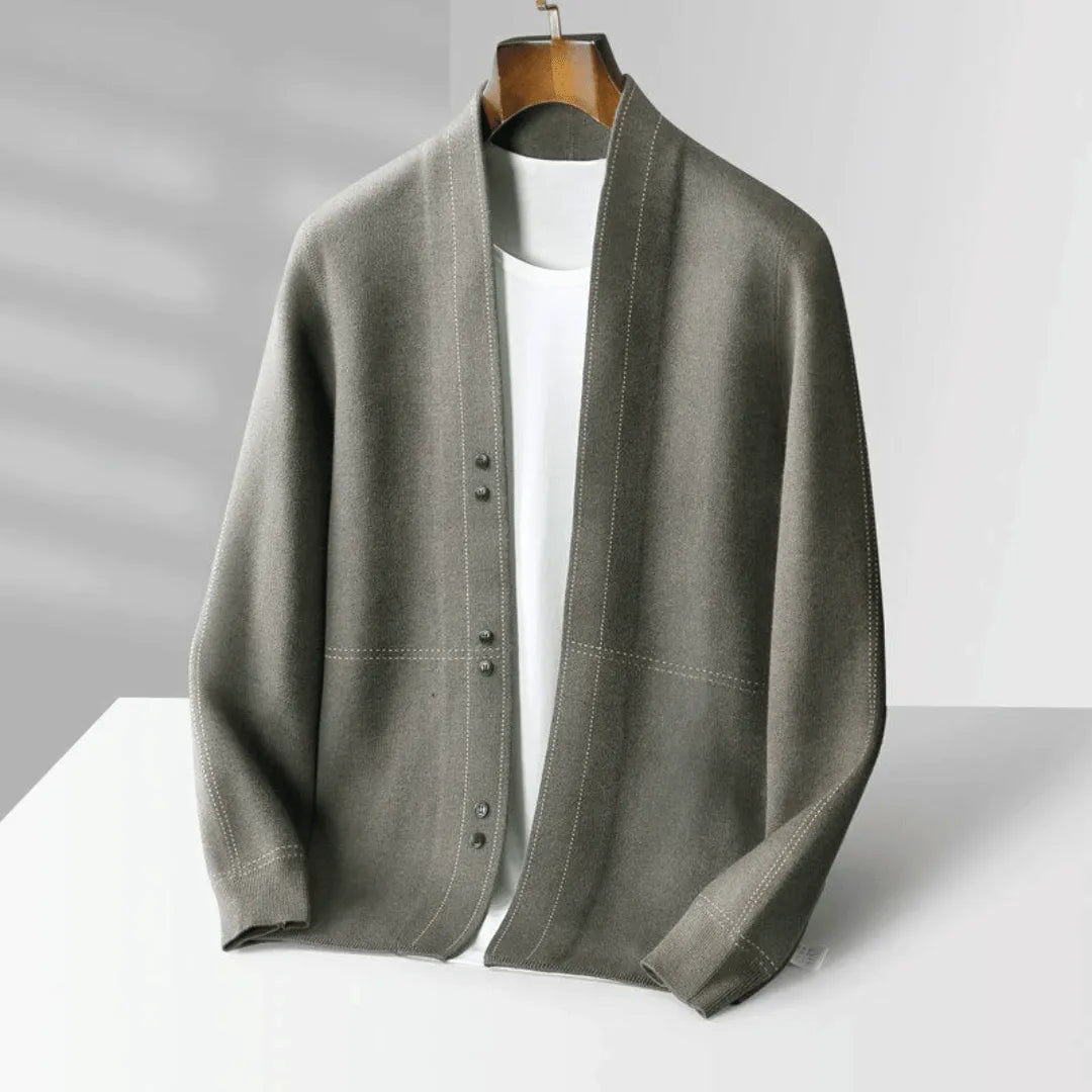 Open Front Cardigan for Men | Lightweight Layer | Smart Casual Knit