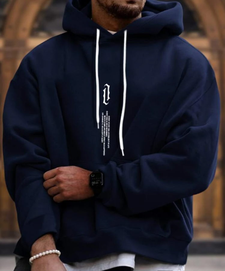 Men’s Pullover Hoodie in Relaxed Fit Style | Warm Casual Sweatshirt for Everyday Wear