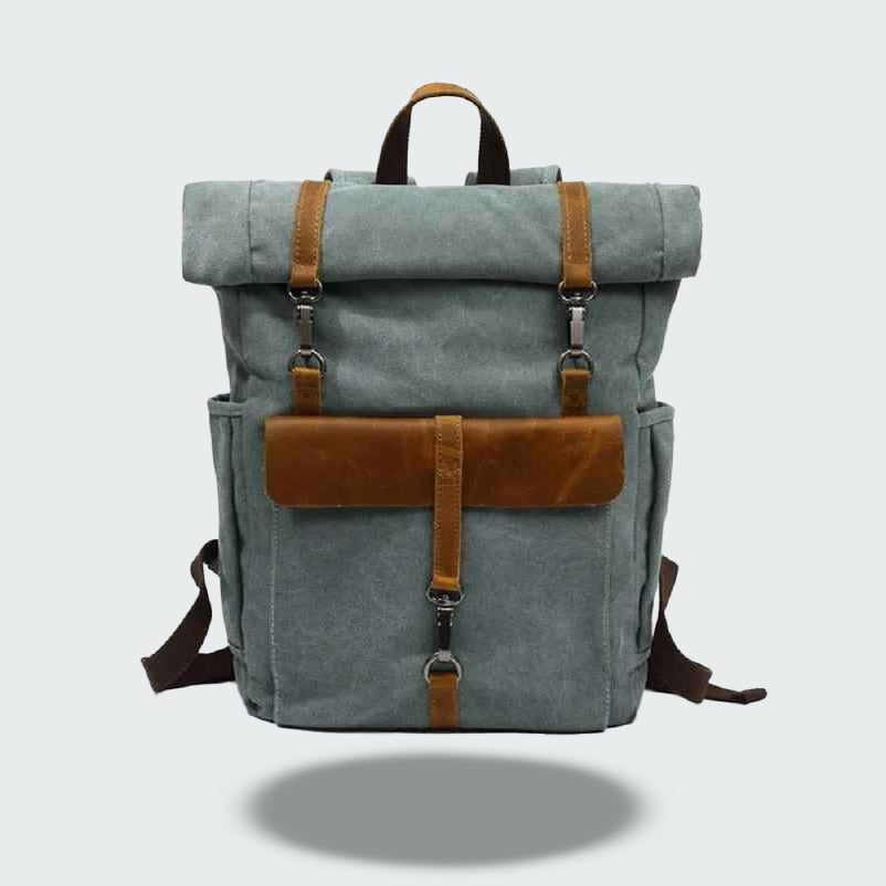 Vintage Roll Top Backpack | Rugged Everyday Bag | Durable Travel Companion