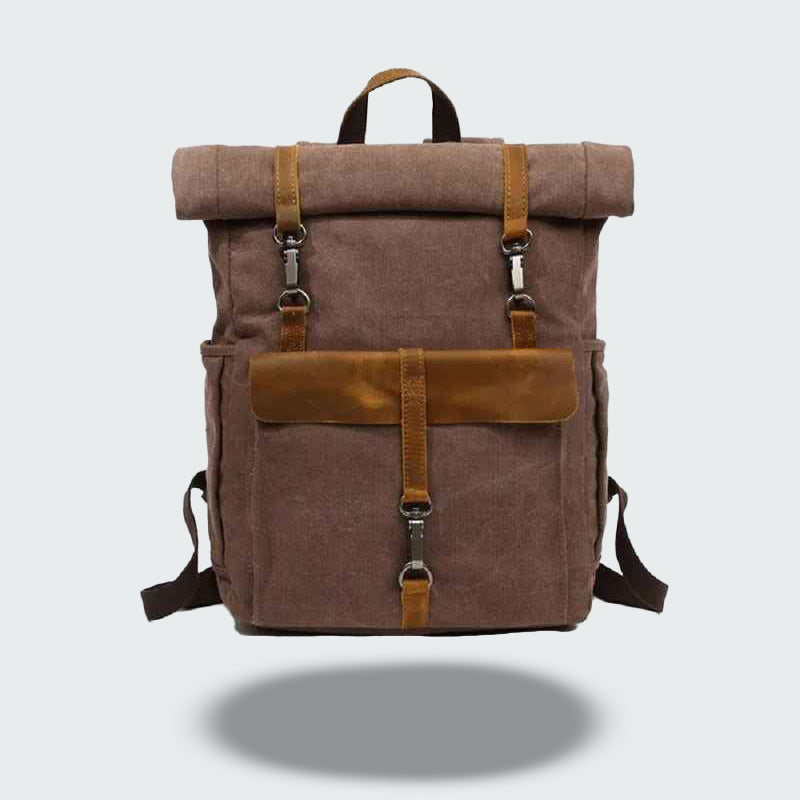 Vintage Roll Top Backpack | Rugged Everyday Bag | Durable Travel Companion