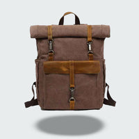 Vintage Roll Top Backpack | Rugged Everyday Bag | Durable Travel Companion