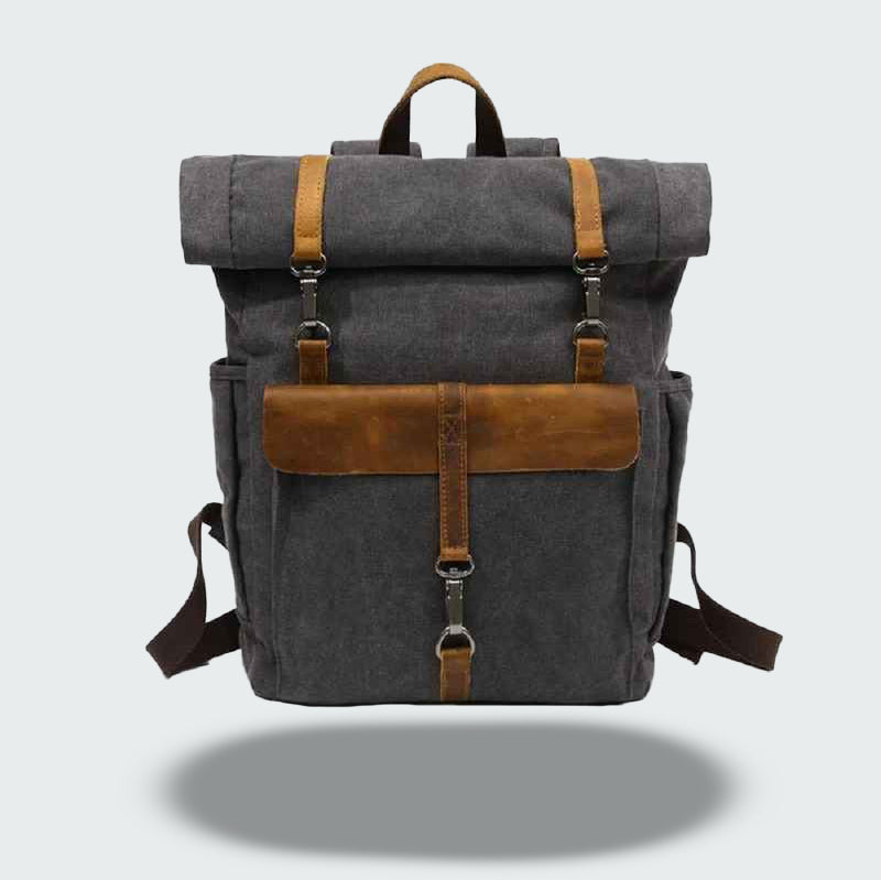 Vintage Roll Top Backpack | Rugged Everyday Bag | Durable Travel Companion