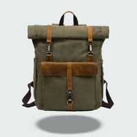 Vintage Roll Top Backpack | Rugged Everyday Bag | Durable Travel Companion