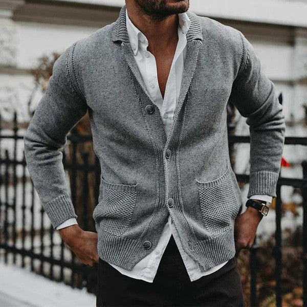 Men’s Cardigan with Button Front Design | Autumn Winter Knit Sweater