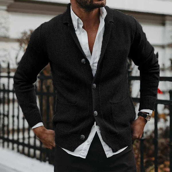 Men’s Cardigan with Button Front Design | Autumn Winter Knit Sweater