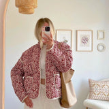 Women’s Quilted Jacket | Floral Print | Lightweight Design | Casual Smart Layer