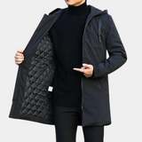 Men’s Long Winter Jacket in Classic Insulated Style | Warm Coat for Cold Days