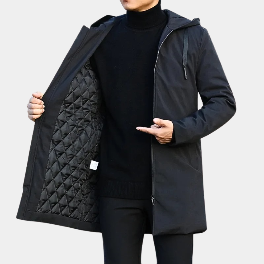 Men’s Long Winter Jacket in Classic Insulated Style | Warm Coat for Cold Days