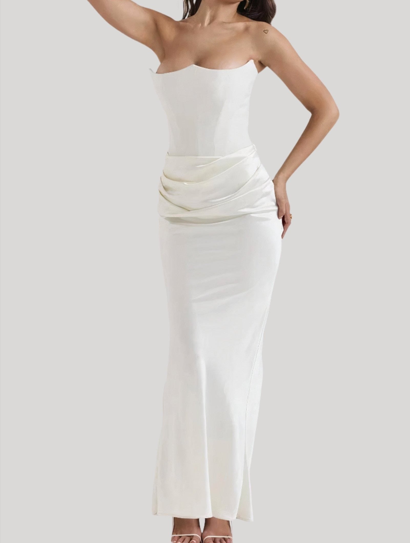 Women’s Strapless Maxi Dress in Elegant Evening Style | Formal Occasion Dress