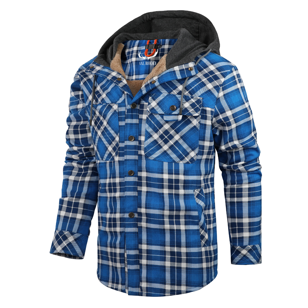 Men’s Cotton Hoodie Jacket with Faux Fur Lining | Rugged Warm Winter Coat