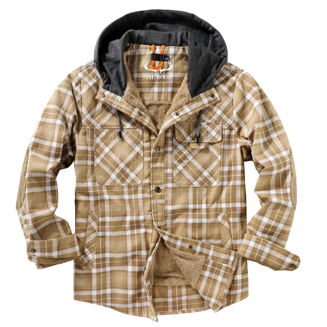 Men’s Cotton Hoodie Jacket with Faux Fur Lining | Rugged Warm Winter Coat
