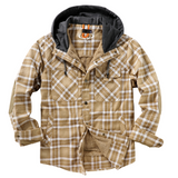 Men’s Lumberjack Hoodie Jacket in Winter Check Style | Warm Casual Coat