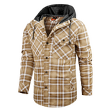 Men’s Lumberjack Hoodie Jacket in Winter Check Style | Warm Casual Coat