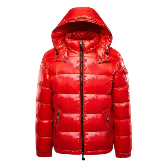 Men’s Puffer Jacket with Hood in Quilted Winter Style | Warm Insulated Coat