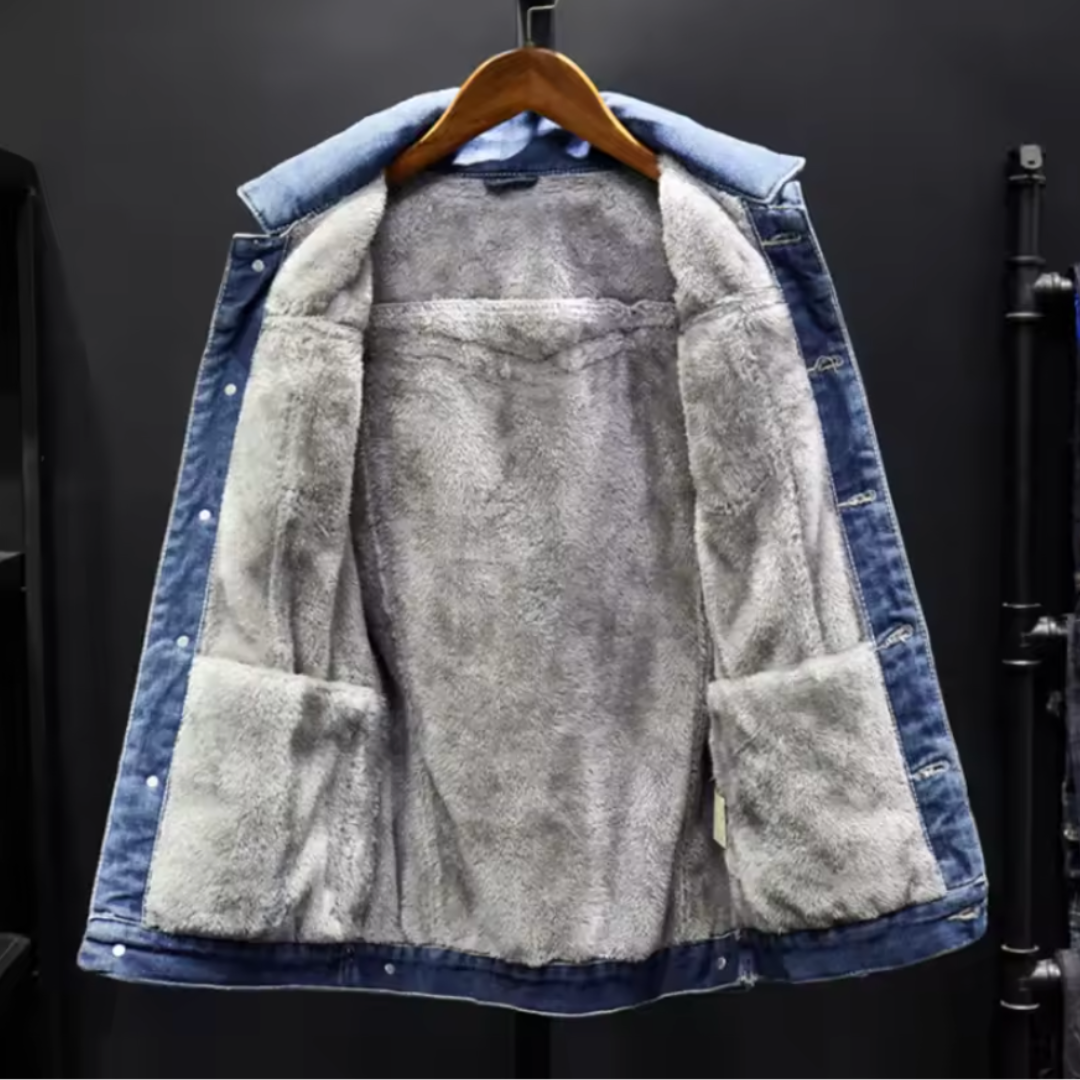 Men’s Fleece Lined Denim Jacket | Winter Essential | Casual Outerwear