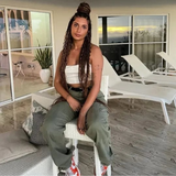 Women’s Cargo Trousers | Wide Leg | High Waist