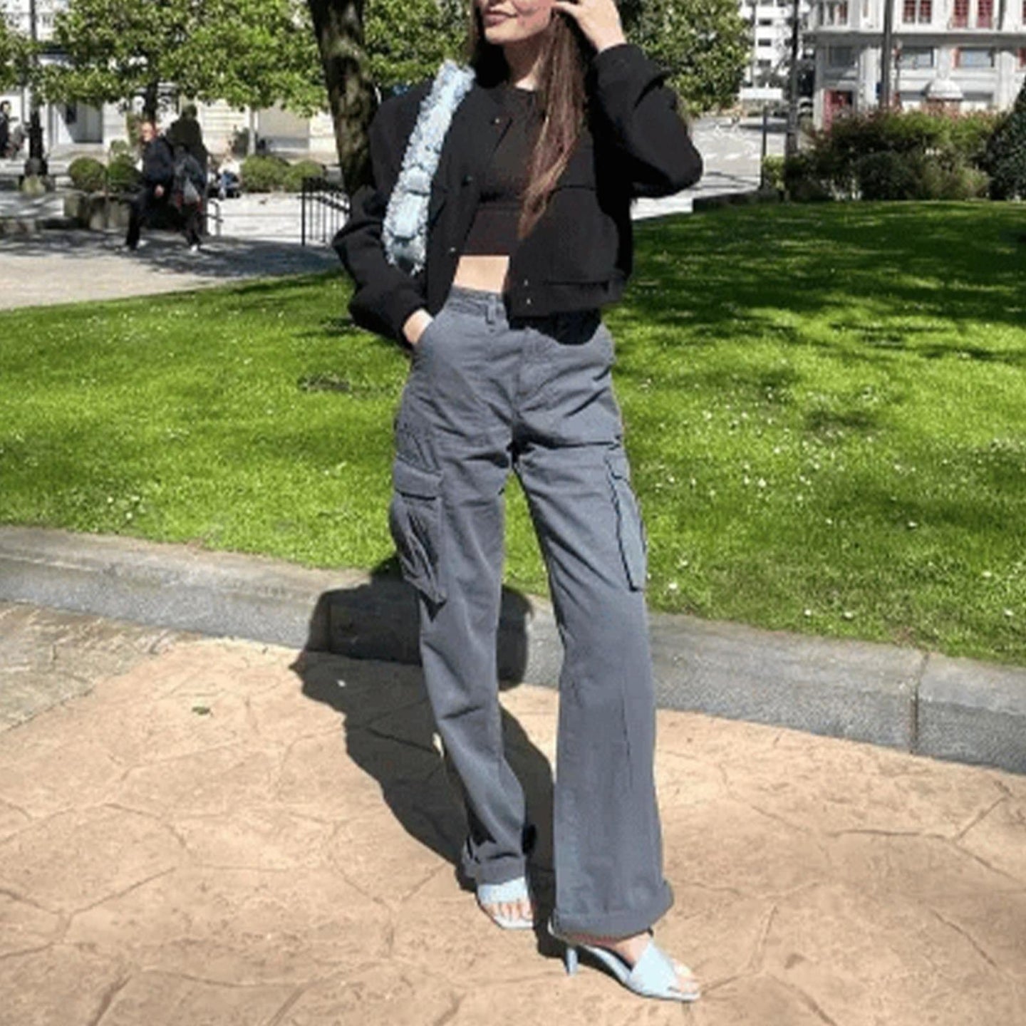 Women’s Cargo Trousers | Wide Leg | High Waist