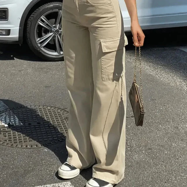 Women’s Cargo Trousers | Wide Leg | High Waist