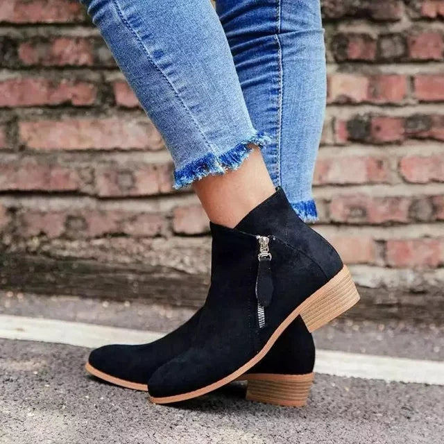 Women’s Ankle Boots | Orthopedic Support Shoes | Warm Winter Footwear | Comfortable Leather-Look Design