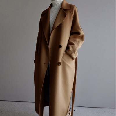 Women’s Long Winter Coat | Elegant Warm Outerwear | Casual Classic Jacket | Stylish Cold-Weather Layer