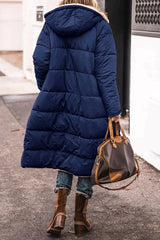 Women’s Long Winter Coat | Hooded Warm Jacket | Reversible Teddy Lined Outerwear | Cold-Weather Protection
