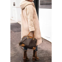 Women’s Long Winter Coat | Hooded Warm Jacket | Reversible Teddy Lined Outerwear | Cold-Weather Protection