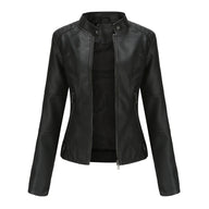 Leather Jacket Woman | Slim Fit Moto Style | Casual Outerwear | Modern Streetwear Look