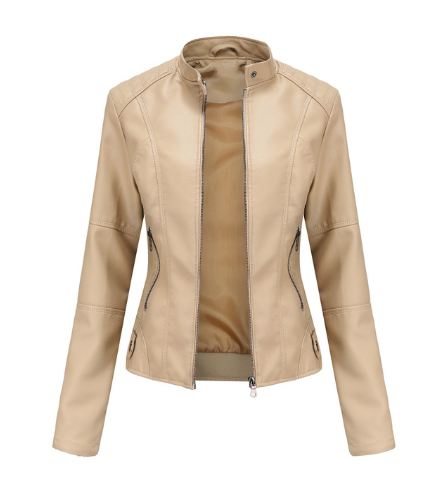 Leather Jacket Woman | Slim Fit Moto Style | Casual Outerwear | Modern Streetwear Look
