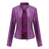 Leather Jacket Woman | Slim Fit Moto Style | Casual Outerwear | Modern Streetwear Look