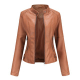 Leather Jacket Woman | Slim Fit Moto Style | Casual Outerwear | Modern Streetwear Look