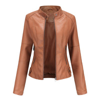 Leather Jacket Woman | Slim Fit Moto Style | Casual Outerwear | Modern Streetwear Look