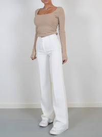 High Waist Wide Leg Trousers | Tailored Fit | Office & Casual Wear