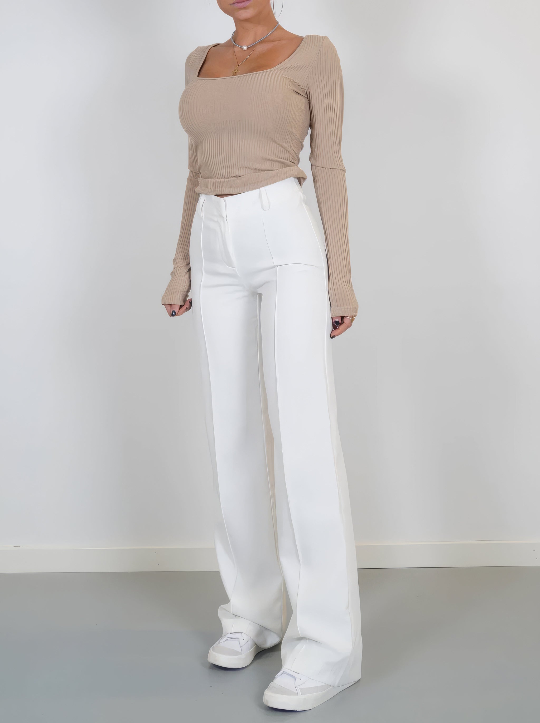 High Waist Wide Leg Trousers | Tailored Fit | Office & Casual Wear