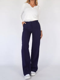 High Waist Wide Leg Trousers | Tailored Fit | Office & Casual Wear