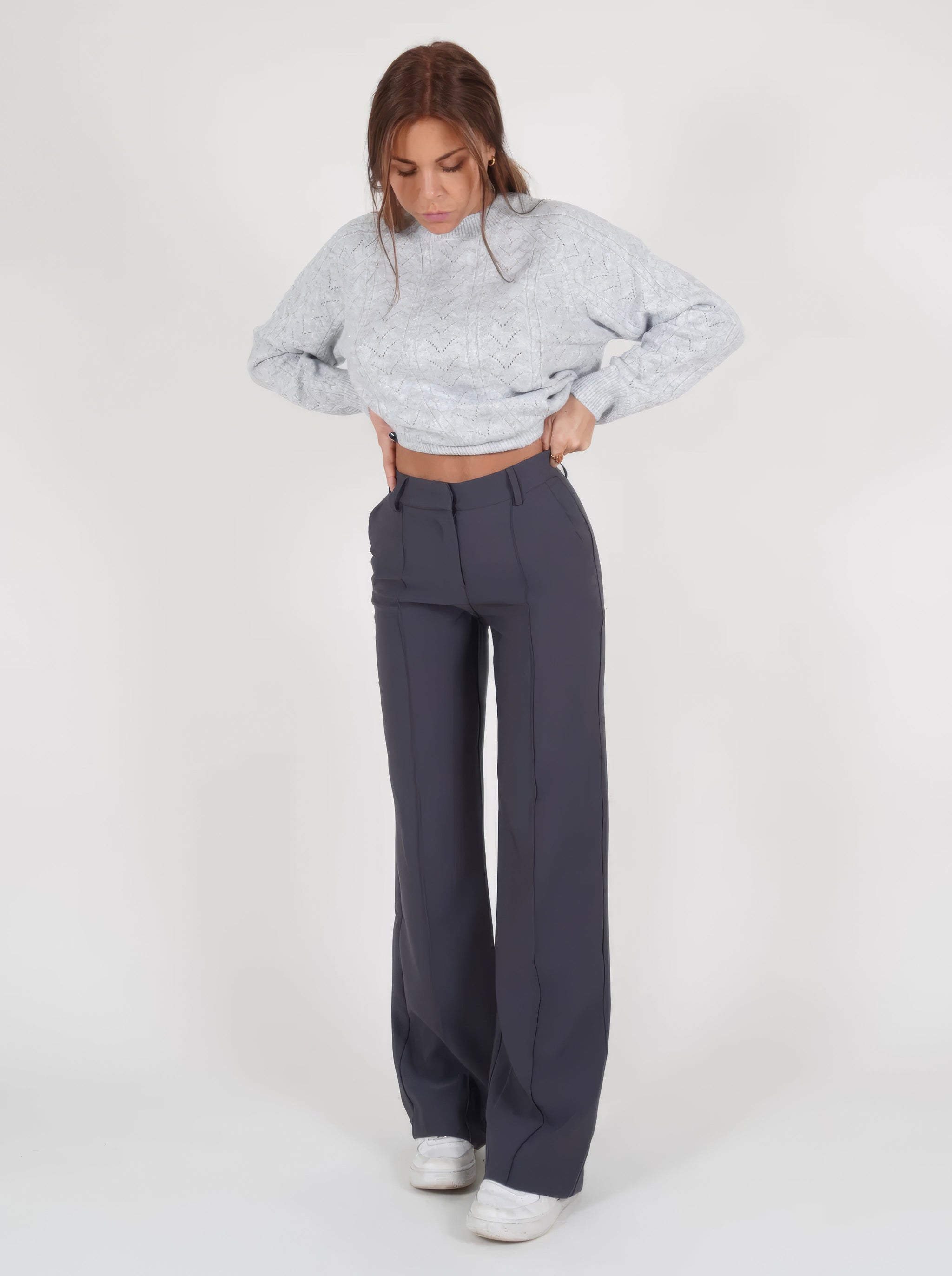 High Waist Wide Leg Trousers | Tailored Fit | Office & Casual Wear