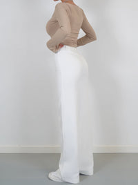High Waist Wide Leg Trousers | Tailored Fit | Office & Casual Wear