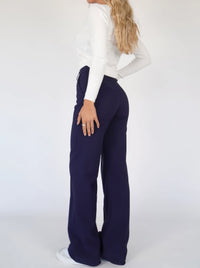High Waist Wide Leg Trousers | Tailored Fit | Office & Casual Wear