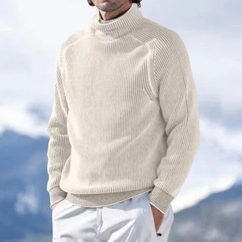 Men’s Roll Neck Pullover in Classic Knitwear Style | Warm Winter Jumper