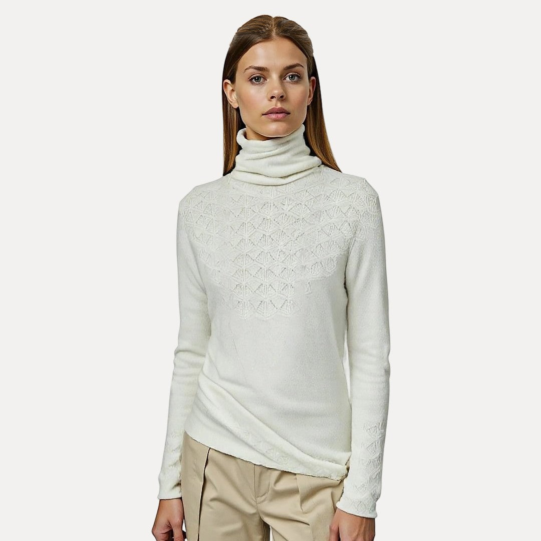 Turtleneck Jumper for Women | Warm Winter Knit | Relaxed Fit | Long Sleeve Top