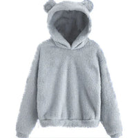 Women’s Fluffy Winter Hoodie with Ears | Cozy Ladies Fleece Jacket