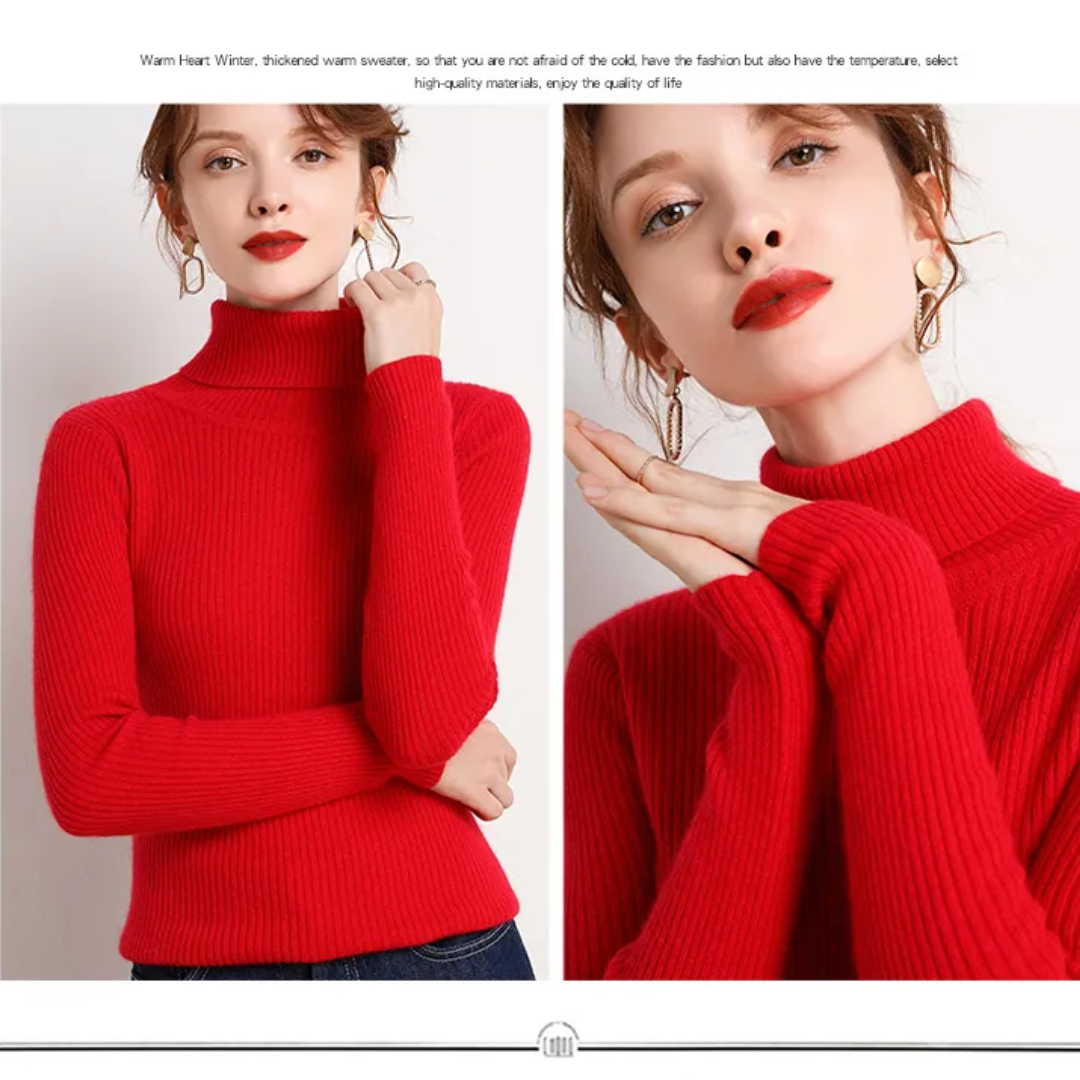 Women’s Turtleneck Sweater in Classic Knit Style | Elegant Ladies Jumper