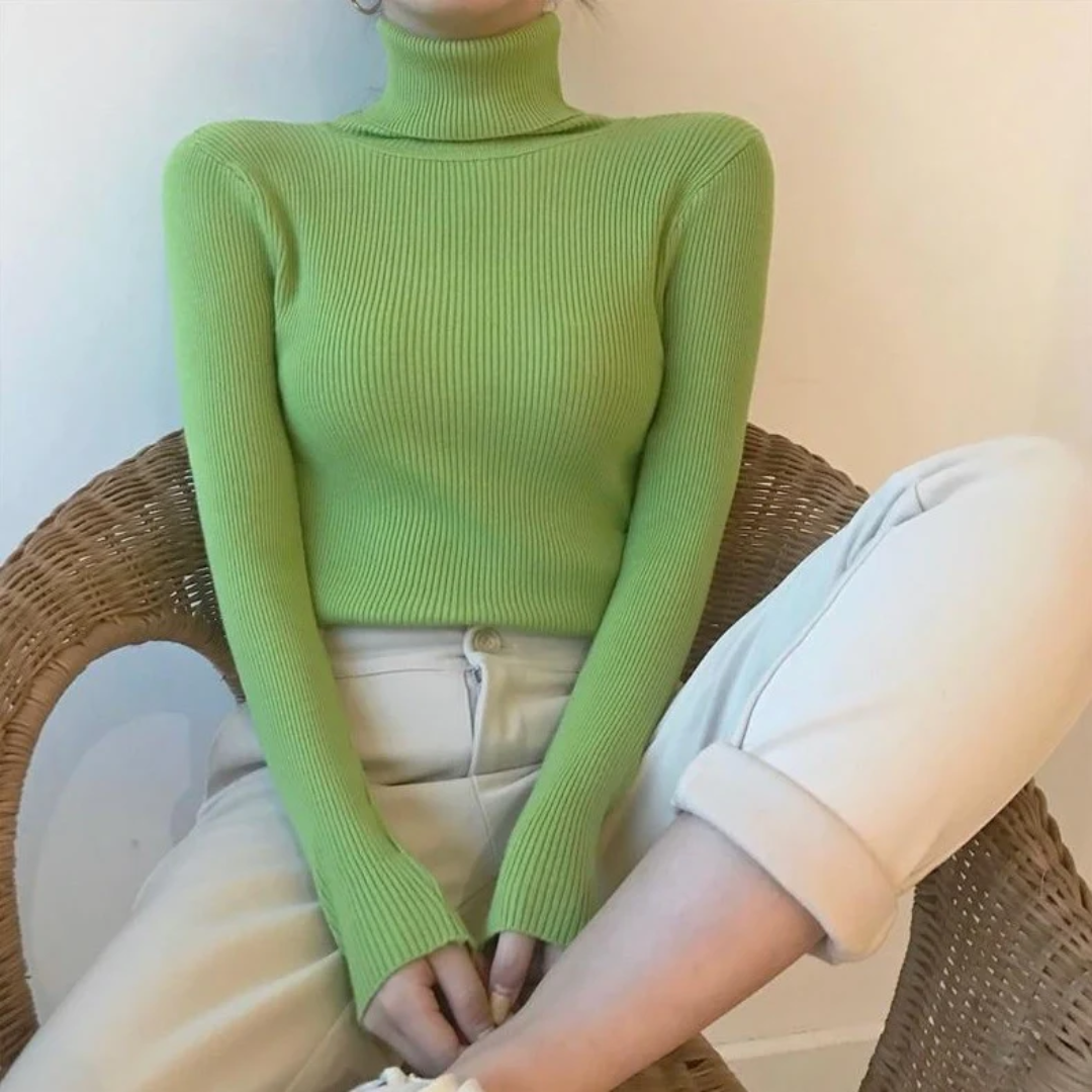 Women’s Turtleneck Sweater in Classic Knit Style | Elegant Ladies Jumper