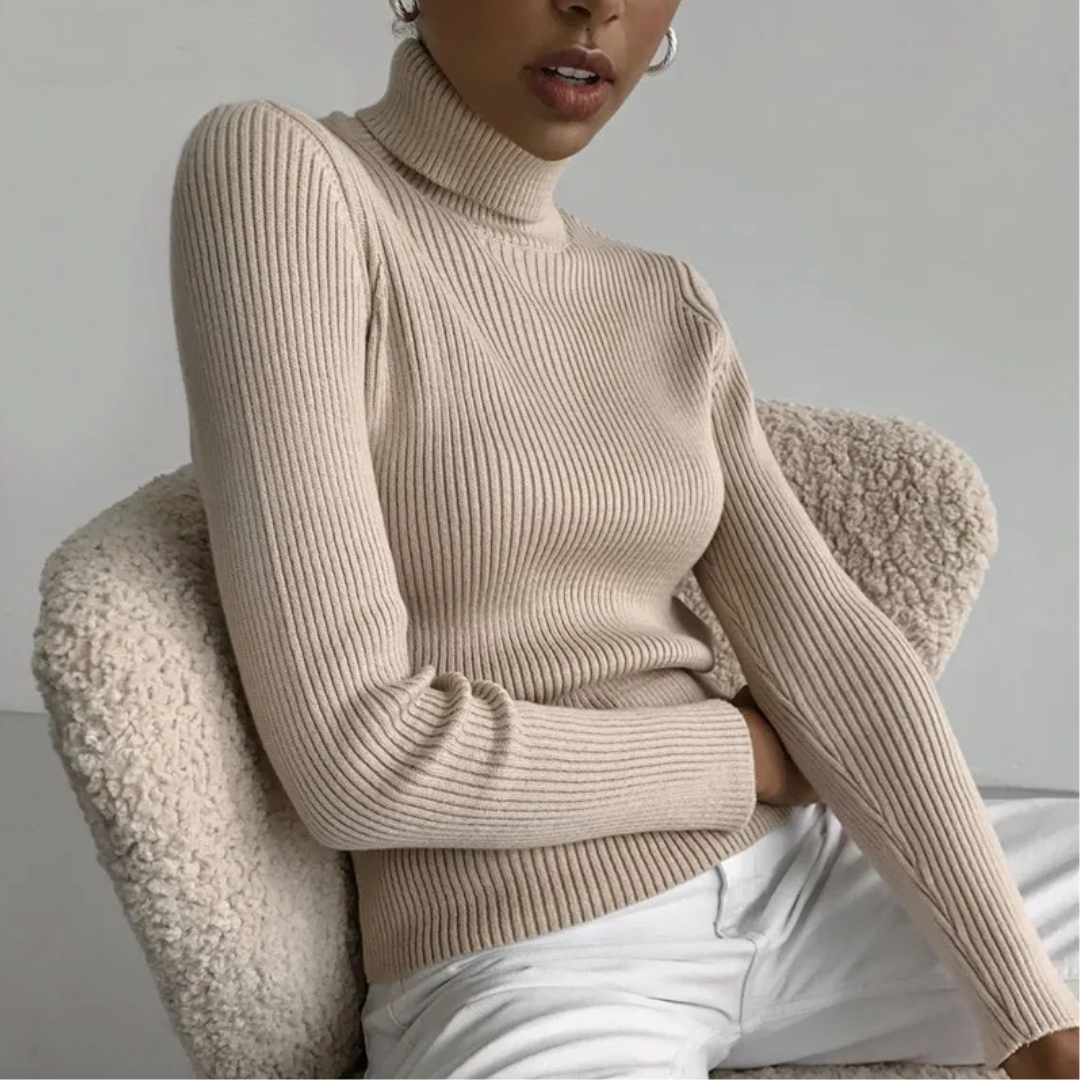 Women’s Turtleneck Sweater in Classic Knit Style | Elegant Ladies Jumper