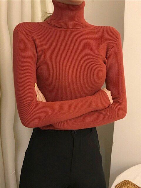 Women’s Turtleneck Sweater in Classic Knit Style | Elegant Ladies Jumper