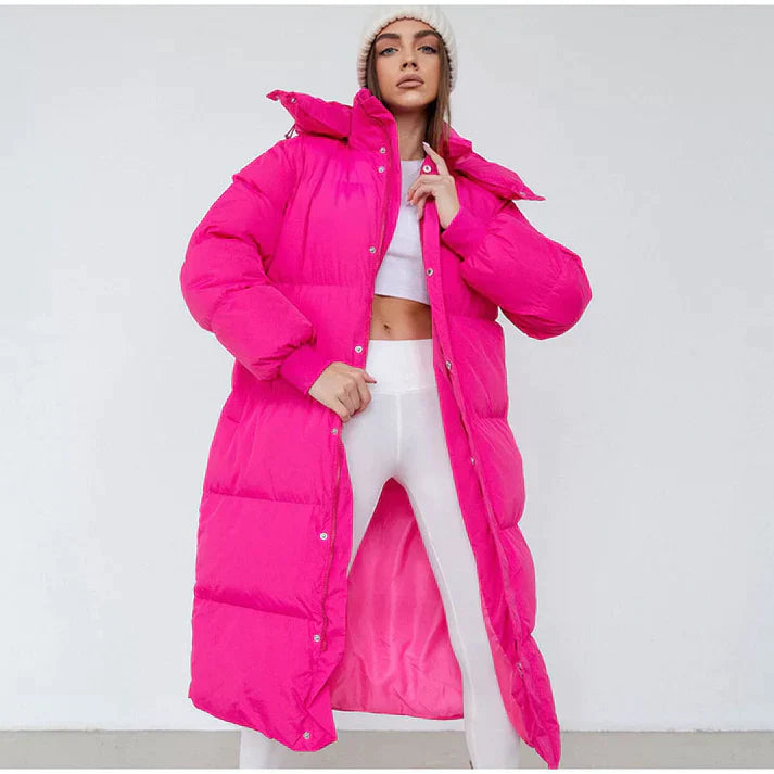 Women’s Long Puffer Coat | Warm Quilted Winter Jacket